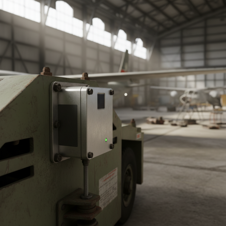 Editorial illustration depicting aircraft equipment location tracking — visual overview of the topic discussed in the article "Aircraft Equipment Location Tracking: The Complete Guide".