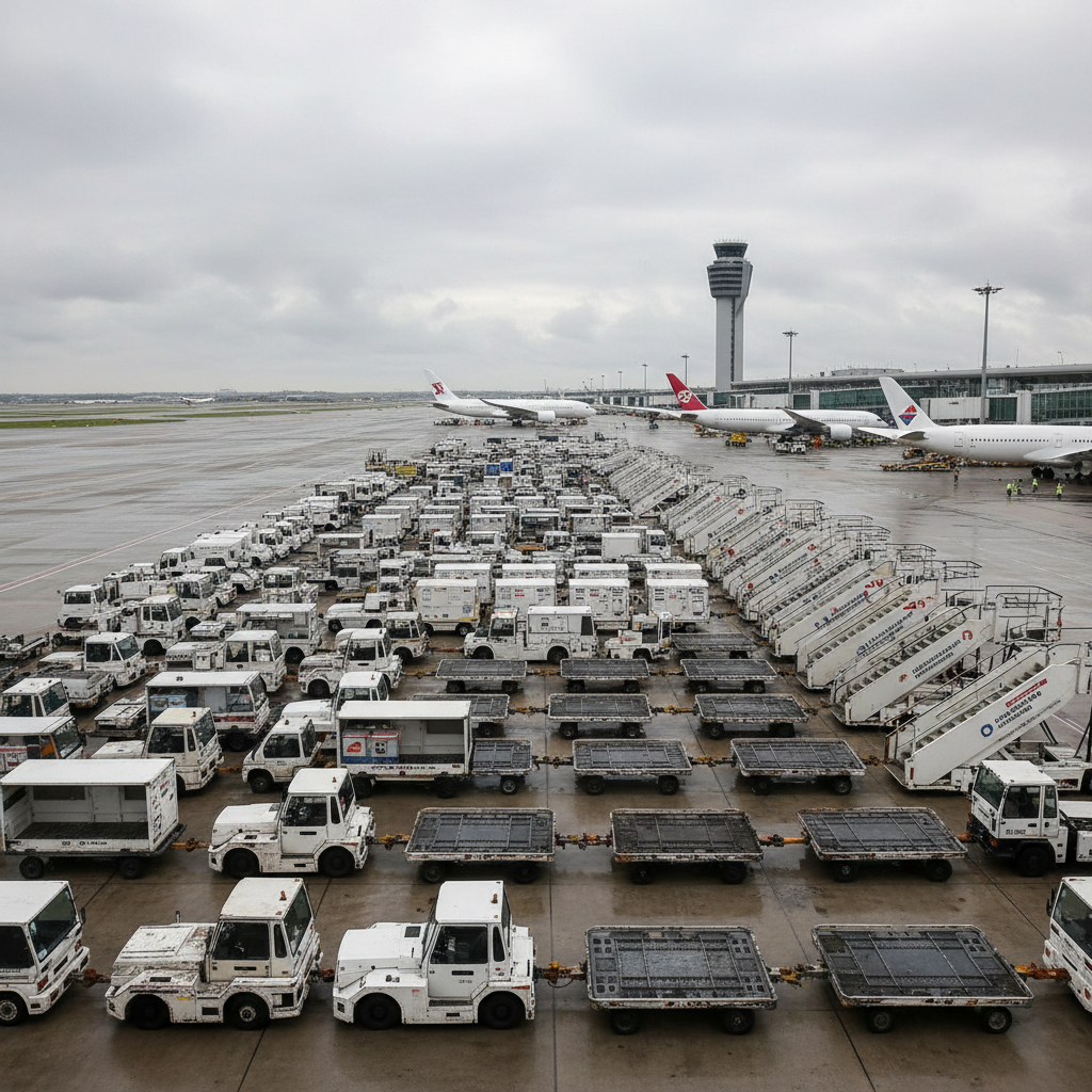 Imagem ilustrativa sobre airport ground handling equipment management: visão geral do tema do artigo.