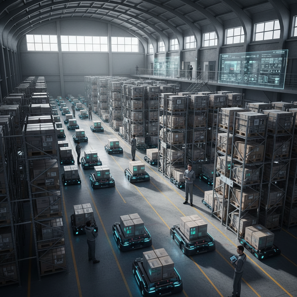 Wide view of a busy warehouse showing why asset tracking is important for managing inventory scale and industrial logistics.