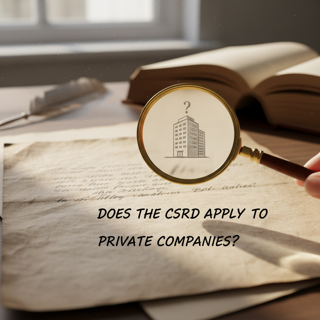 Detalhe ilustrando does the csrd apply to private companies em contexto operacional, complementar ao texto.